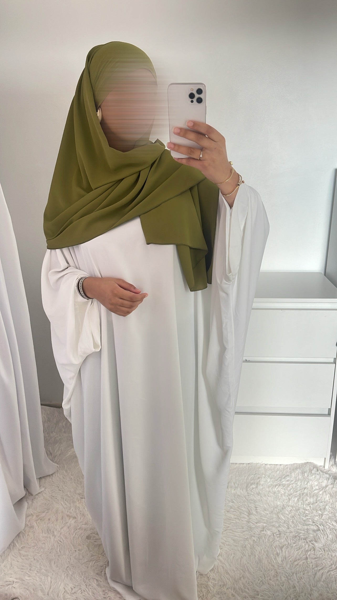 Abaya saoudienne blanche