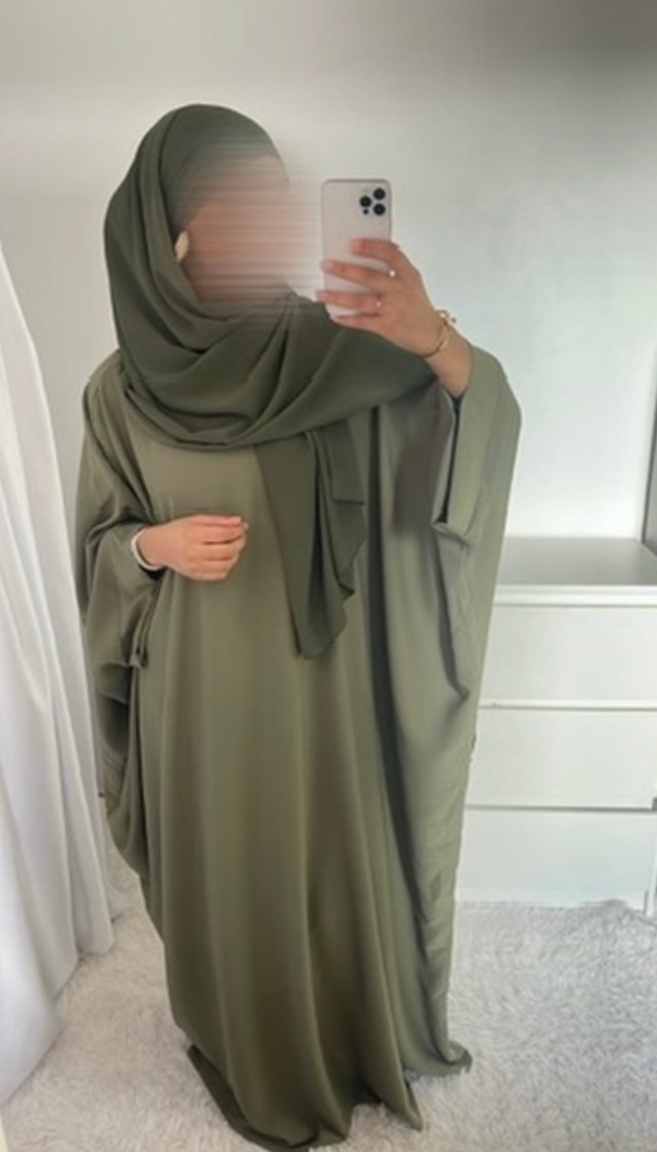 Abaya saoudienne verte