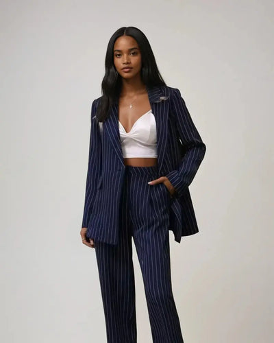 Ensemble Blazer et Pantalon à rayures CM Outfit