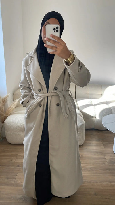 Trench long beige CM Outfit