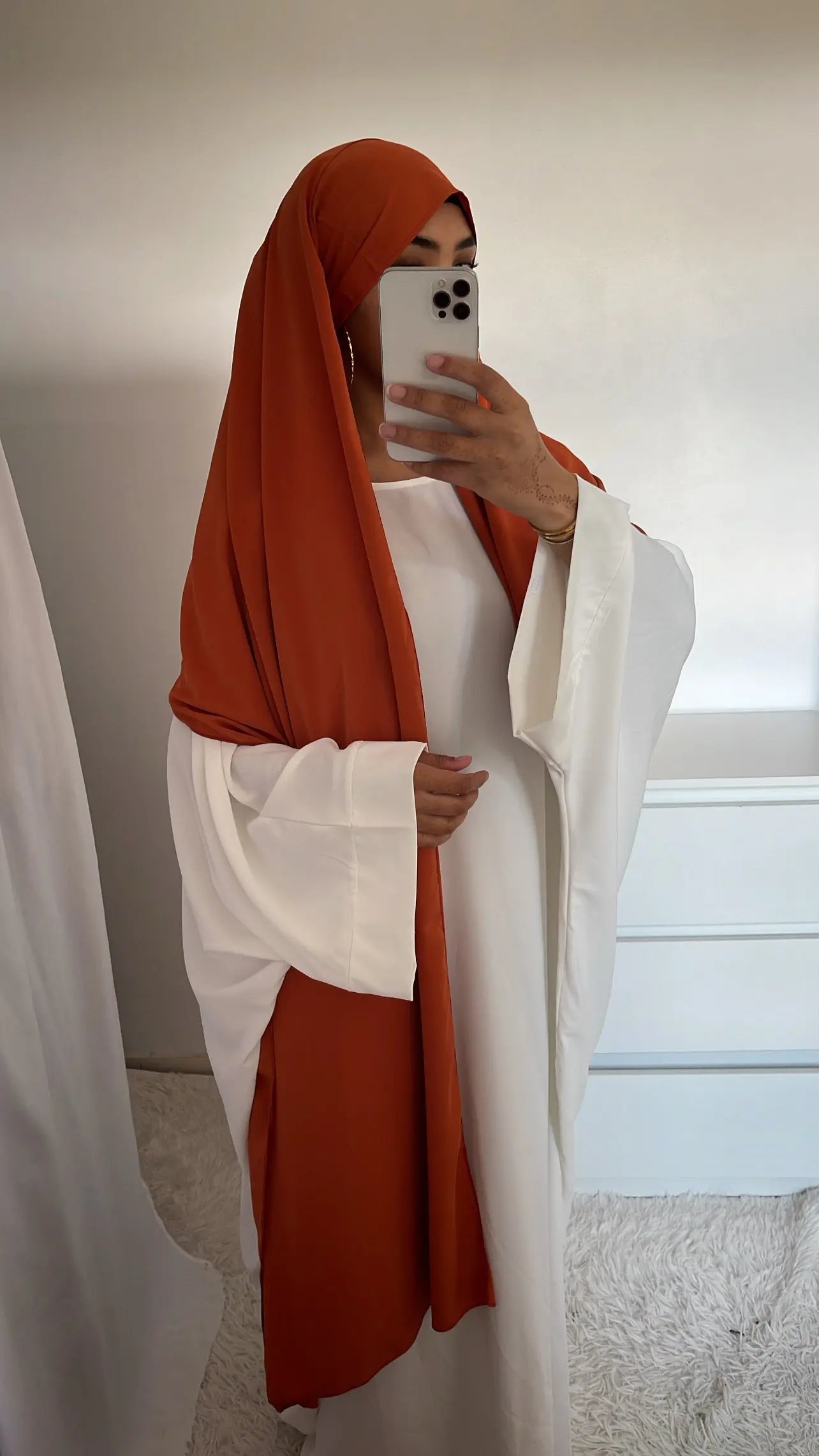 Voile à nouer orange CM outfit